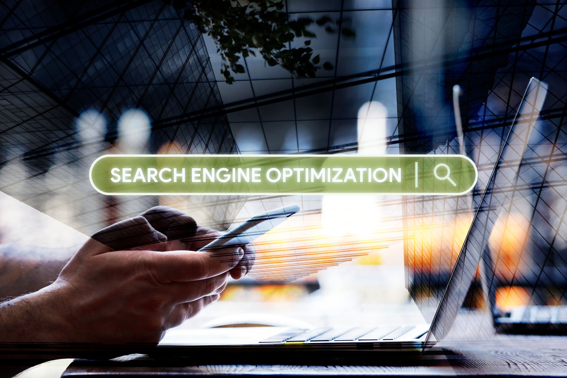 Concepto de optimización (SEO) del motor de búsqueda